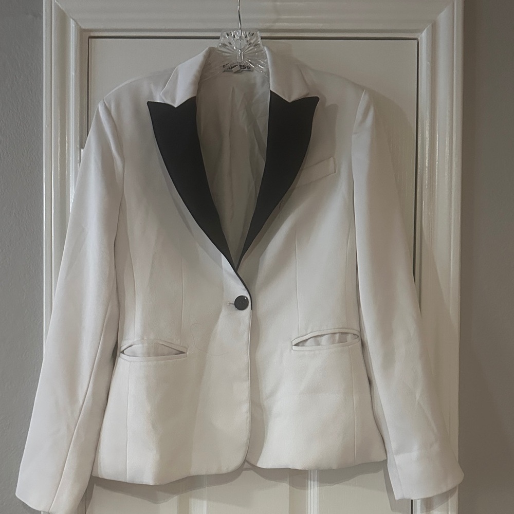 Express White Blazer with Black Lapel